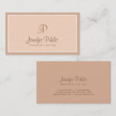 プロフェッショナルモノグラムエレガントカラーズパールラグジュアリー 名刺 (正面/裏面)