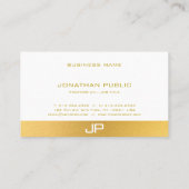 プロフェッショナルモノグラムエレガントモダン金ゴールド平野 名刺 (裏面)