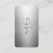 プロフェッショナルモノグラムエレガント銀 名刺 (正面)