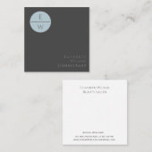 プロフェッショナルモノグラムサークルミニマルシンプルム スクエア名刺 (正面/裏面)