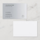 プロフェッショナルモノグラムシルバールックエレガントテンプレート 名刺 (正面/裏面)