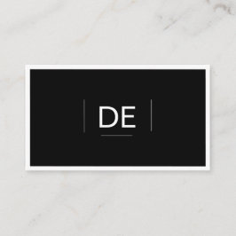 プロフェッショナルモノグラムシンプルエレガントブラックソーシャル 名刺