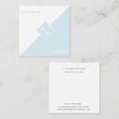 プロフェッショナルモノグラムシンプルミニマルトレンディー スクエア名刺 (正面/裏面)