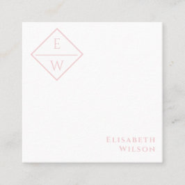 プロフェッショナルモノグラムシンプルミニマルトレンディー スクエア名刺