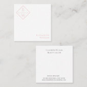 プロフェッショナルモノグラムシンプルミニマルトレンディー スクエア名刺 (正面/裏面)