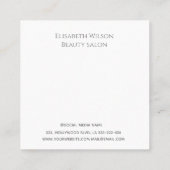 プロフェッショナルモノグラムシンプルミニマルトレンディー スクエア名刺 (裏面)