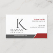 プロフェッショナルモノグラムダークグレーアンドレッド 名刺 (裏面)