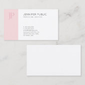 プロフェッショナルモノグラムデザインクスタイリッシュリーンプレーン 名刺 (正面/裏面)