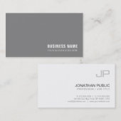 プロフェッショナルモノグラムデザインモダンプレインラグジュアリー 名刺 (正面/裏面)