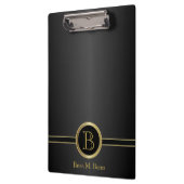 プロフェッショナルモノグラムデザイン-クラシックブラック クリップボード (左)