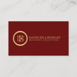 プロフェッショナルモノグラムフェイクの金ゴールド濃い赤 名刺