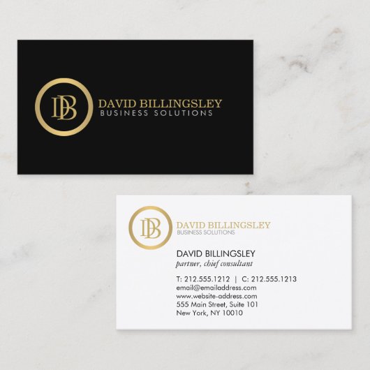 プロフェッショナルモノグラムフェイク金ゴールドII 名刺 (正面/裏面)