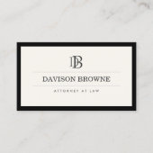 プロフェッショナルモノグラムブラックアンドアイボリー 名刺 (正面)