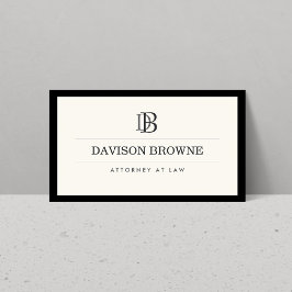 プロフェッショナルモノグラムブラックアンドアイボリー 名刺