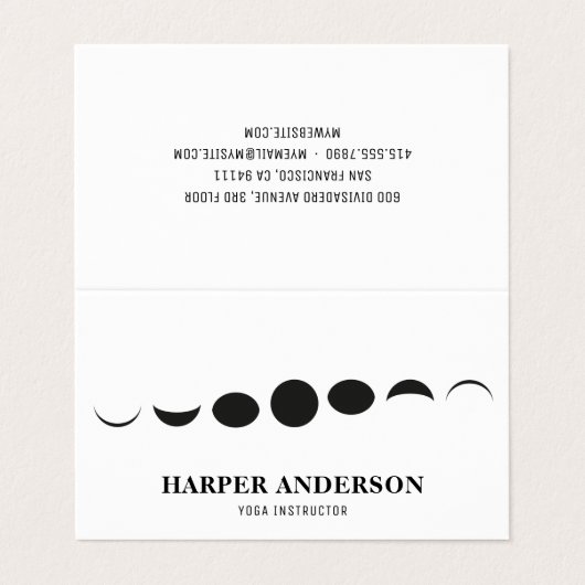 プロフェッショナルモノグラムブラックムーンロゴ 名刺 (外部フラット)