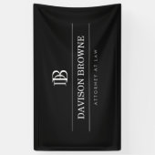 プロフェッショナルモノグラムブラック 横断幕 (縦)