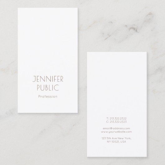 プロフェッショナルモノグラムプレーンエレガントモダンデザイン 名刺 (正面/裏面)