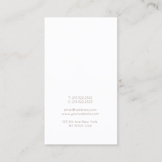 プロフェッショナルモノグラムプレーンエレガントモダンデザイン 名刺 (裏面)