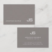 プロフェッショナルモノグラムプレーンモダンデザインラグジュアリー 名刺 (正面/裏面)