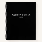 プロフェッショナルモノグラムミニマリストブラック ノートブック (正面)