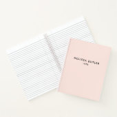 プロフェッショナルモノグラムミニマル赤面ピンク ノートブック (内部)