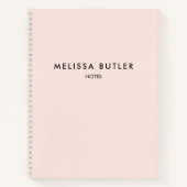 プロフェッショナルモノグラムミニマル赤面ピンク ノートブック (正面)