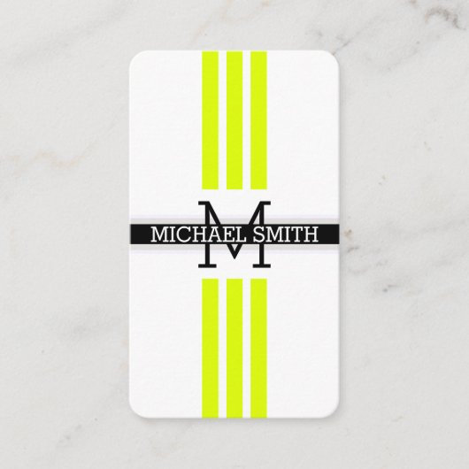 プロフェッショナルモノグラムモダンシャートレウスストライプズ 名刺 (正面)