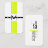 プロフェッショナルモノグラムモダンシャートレウスストライプズ 名刺 (正面/裏面)