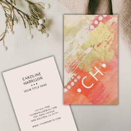 プロフェッショナルモノグラムモダン抽象芸術芸術的 名刺