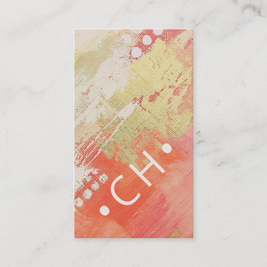 プロフェッショナルモノグラムモダン抽象芸術芸術的 名刺 (正面)