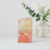 プロフェッショナルモノグラムモダン抽象芸術芸術的 名刺 (スタンド正面)