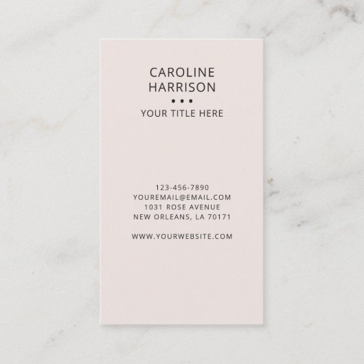 プロフェッショナルモノグラムモダン抽象芸術芸術的 名刺 (裏面)