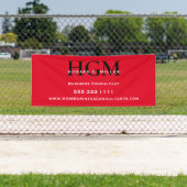 プロフェッショナルモノグラムロゴレッドブラックビジネス 横断幕 (インサイチュ)