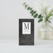 プロフェッショナルモノグラム動揺してブラックレザー 名刺 (スタンド正面)