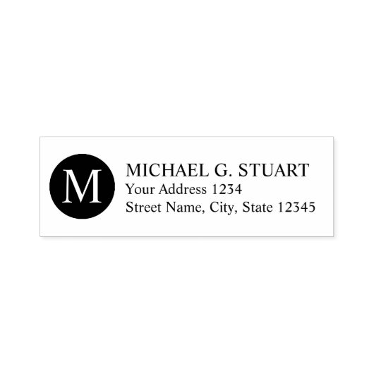 プロフェッショナルモノグラム差出人住所 セルフインキングスタンプ (デザイン)