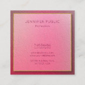 プロフェッショナルモノグラム構造化テクスチャルルック スクエア名刺 (裏面)