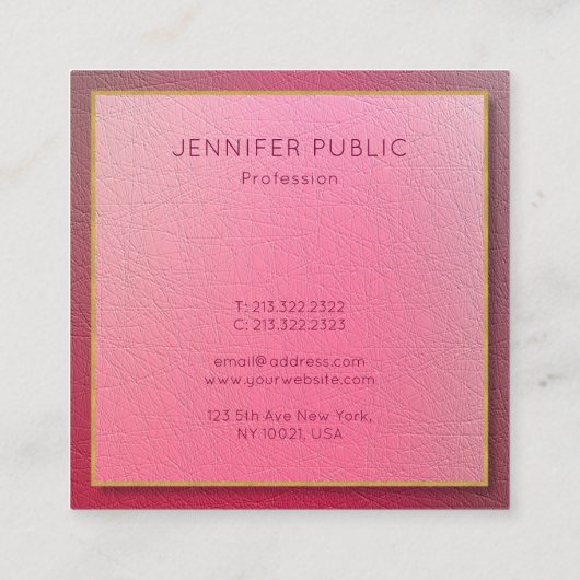 プロフェッショナルモノグラム構造化テクスチャルルック スクエア名刺 (裏面)