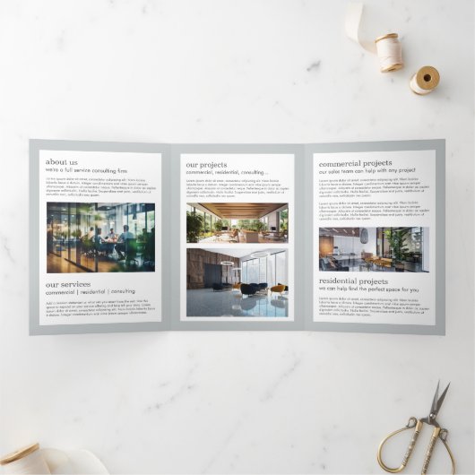 プロフェッショナルモノグラム石板パンフレット 三つ折りカード (内部)