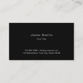 プロフェッショナルモノグラム金ゴールドシールド鋼 名刺 (裏面)