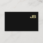 プロフェッショナルモノグラム金ゴールドルックデザインプレインラックス 名刺 (裏面)