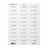 プロフェッショナルモノグラム2イニシャルシンプル基本クリーン ラベル (フルシート)