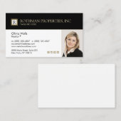 プロフェッショナルモノグラ実在ムエステートエージェントフォトバス 名刺 (正面/裏面)