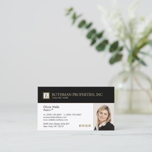 プロフェッショナルモノグラ実在ムエステートエージェントフォトバス 名刺 (スタンド正面)