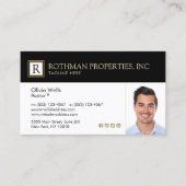 プロフェッショナルモノグラ実在ムエステートエージェントフォトバス 名刺 (正面)