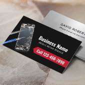 プロフェッショナルモバイル修理サービスプレーンブラック 名刺
