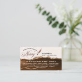 プロフェッショナルモバイル公証人・ローン署名業者 名刺 (スタンド正面)