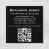 プロフェッショナルモバイルAuto Detailingサービス スクエア名刺 (裏面)