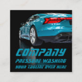 プロフェッショナルモバイルAuto Detailingサービス スクエア名刺 (正面)