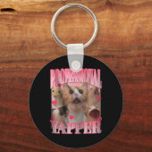 プロフェッショナルヤッパーキャットおもしろいミーム キーホルダー (正面)