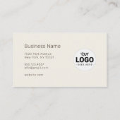 プロフェッショナルユニセックス(フォト&ロゴ挿入) - 名刺 (裏面)